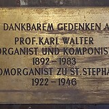 Gedenktafel für Karl Walter an St. Stephan.