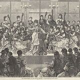 Josephine Weinlich und ihr Damenorchester 1873, Holzstich von Vincenz Katzler