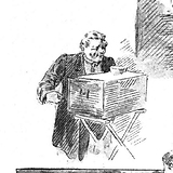 Ein Werkelmann spielt den Schönbrunner Walzer in Der Evangelimann von W. Kienzl (Wiener Bilder 19.1.1896, 5 [Detail])