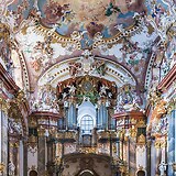 Hauptorgel der Stiftskirche Wilhering, barocker Prospekt von Johann Ignaz Egedacher (1741).