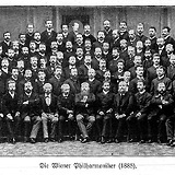 Wr. Philharmoniker mit Hans Richter 1885 (Wr. Volkskunst-Almanach, 1926, 94)